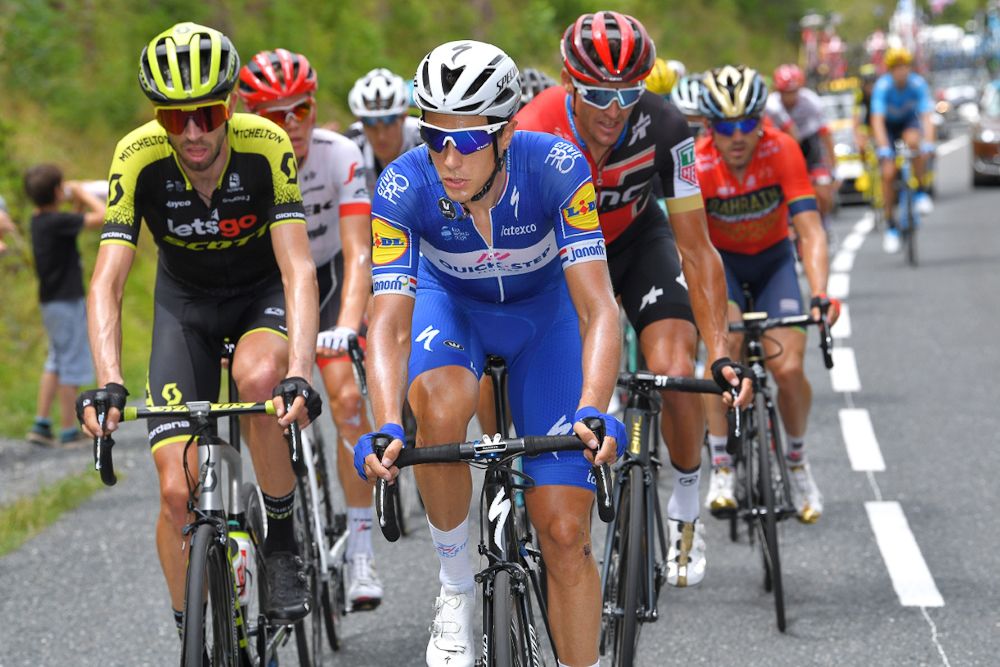 Niki Terpstra on the front of the stage 15 breakway