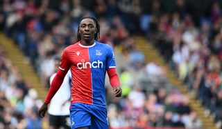 Manchester City target Eberechi Eze of Crystal Palace during the Premier League match between Crystal Palace and Fulham FC at Selhurst Park on September 23, 2023 in London, United Kingdom. (Photo by Sebastian Frej/MB Media/Getty Images)