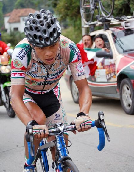 Freddy Emir Monta&ntilde;a (Boyaca Orgullo De America) won the stage 8 mountain time trial, finishing atop the first category San Juan de Chicua climb.