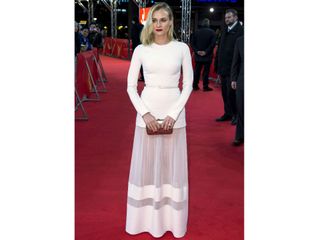 Diane Kruger wears a white Elie Saab dress at the Better Angels premiere.