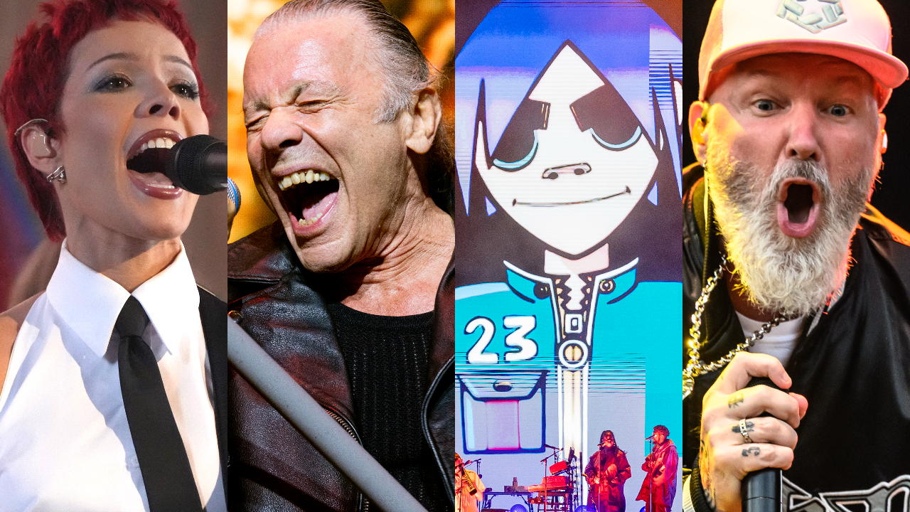 Composite image of Halsey, Iron Maiden, Gorillaz and Limp Bizkit performing onstage