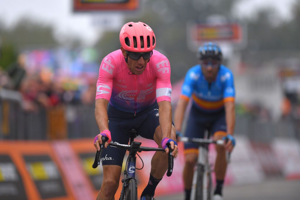 Woods held off a chasing Alejandro Valverde (Movistar) to take the win
