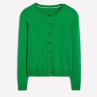 green cardigan