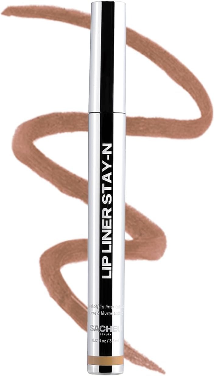 Sacheu, Sacheu Lip Liner Stay-N Peel Off Lip Stain &amp;mdash; Long Lasting Matte Lip Tattoo Transfer Proof Lipstain Infused With Hyaluronic Acid &amp;amp; Vitamin E for All Skin Types &amp;mdash; Vegan &amp;amp; Cruelty-Free, Muah-Ve