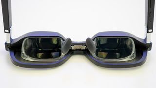 Looking at the holographic display on the underside of Nreal Air AR glasses