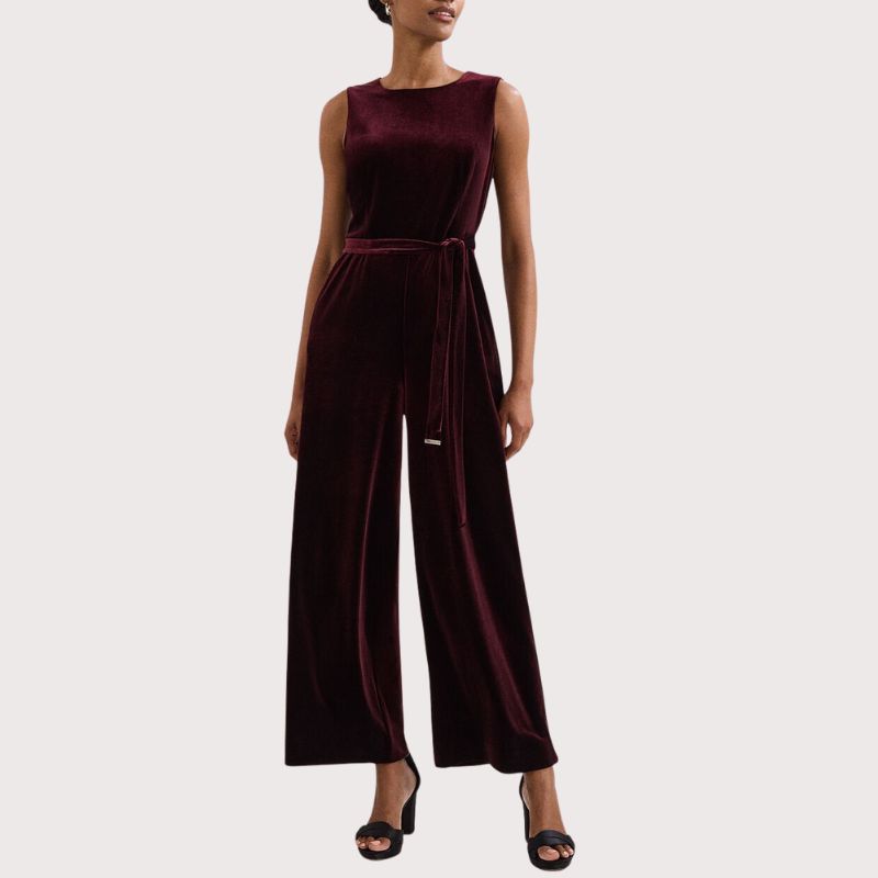 Image of velvet jumpsuit