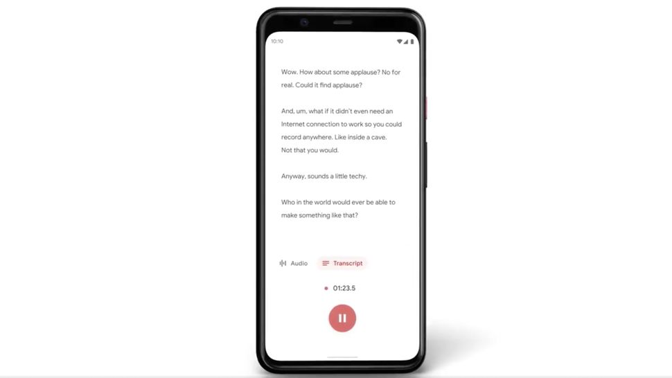 Google Recorder is a realtime transcription app that even works when