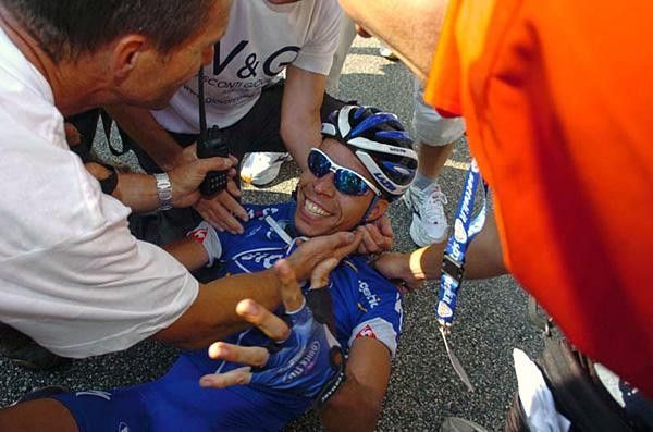 Visconti is overwhelmed after winning the national championship