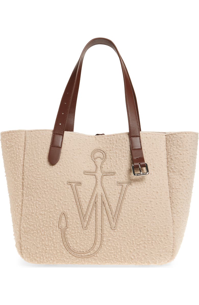 Belt Anchor Logo Felted Wool Tote