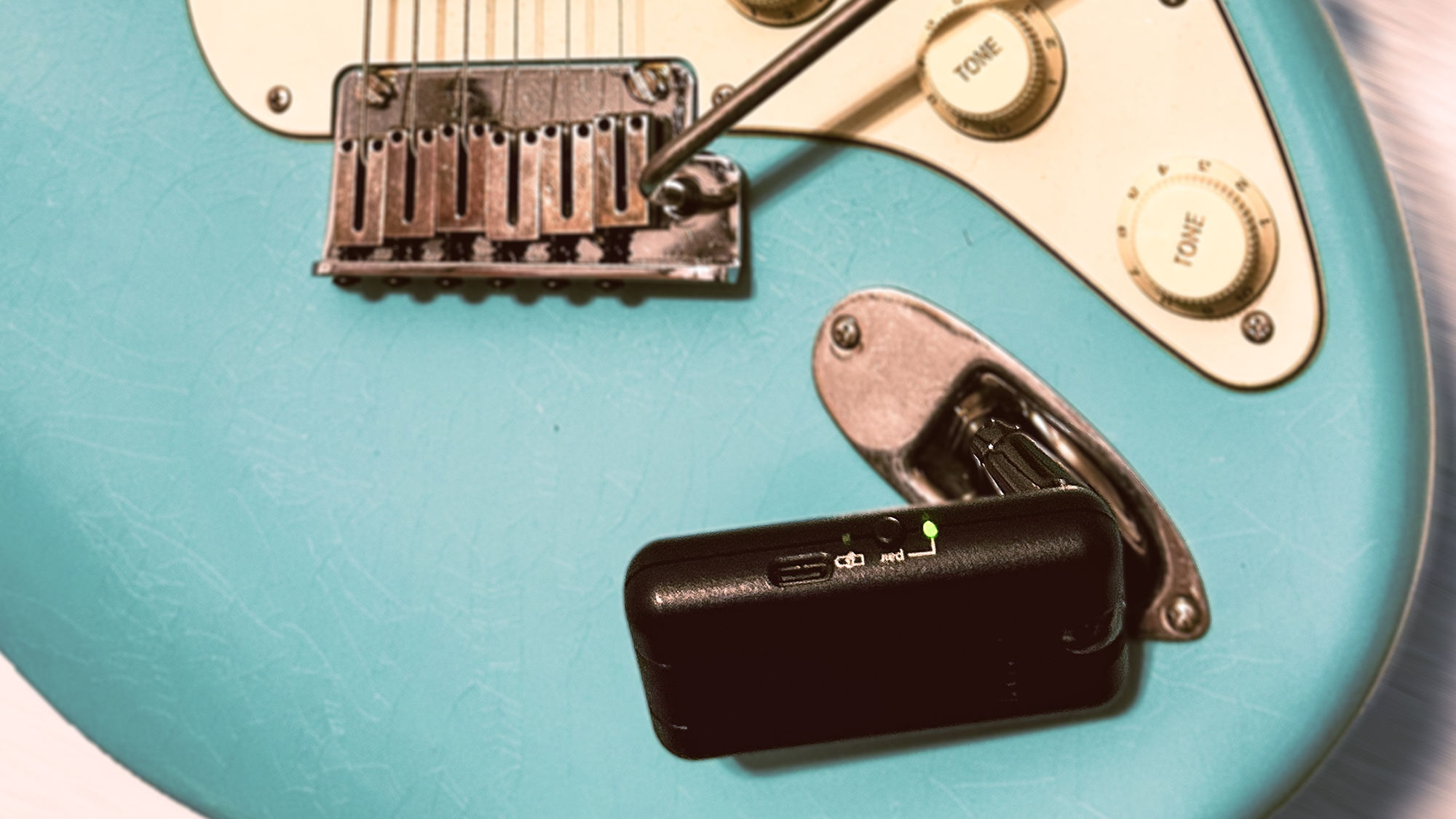 A photo of the Fishman AirLock Wireless GT in use