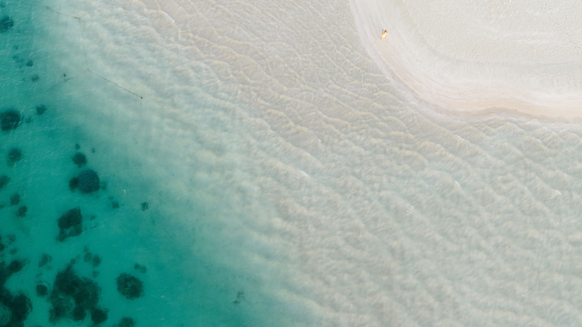 Blue zone living, with a shot of a beach
