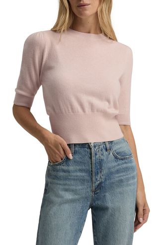 The Elena Elbow Sleeve Cashmere Sweater