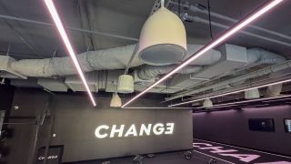 The interior of Change fitness center. 