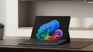 Microsoft Surface Pro 11 rendered on a desk