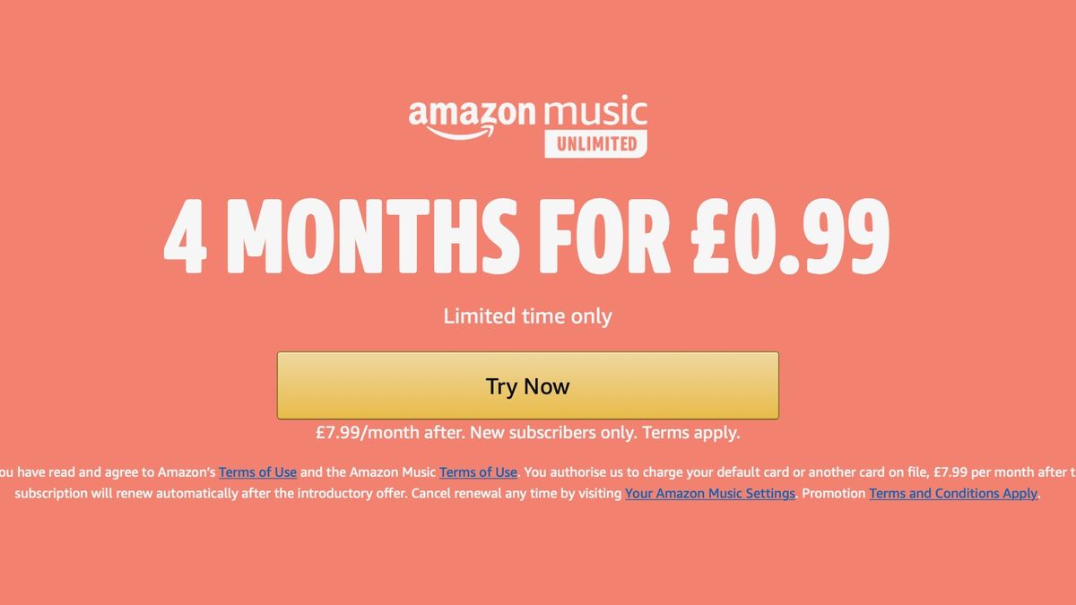 Get four months of Amazon Music Unlimited for 99p in early Prime Day