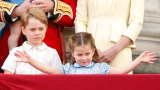 Princess Charlotte and Prince George for Trooping The Color 2017