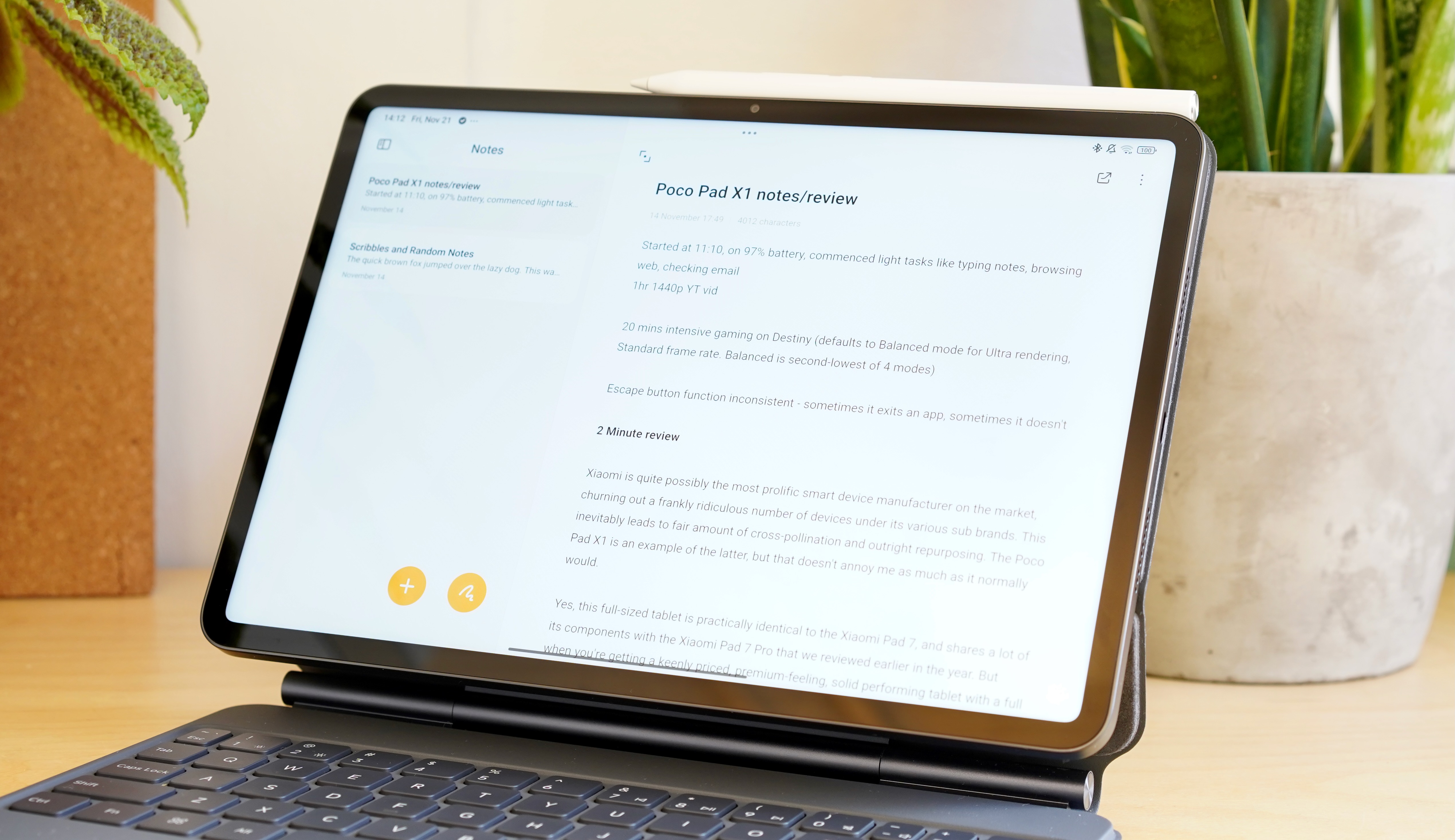 Review images of the Poco Pad X1