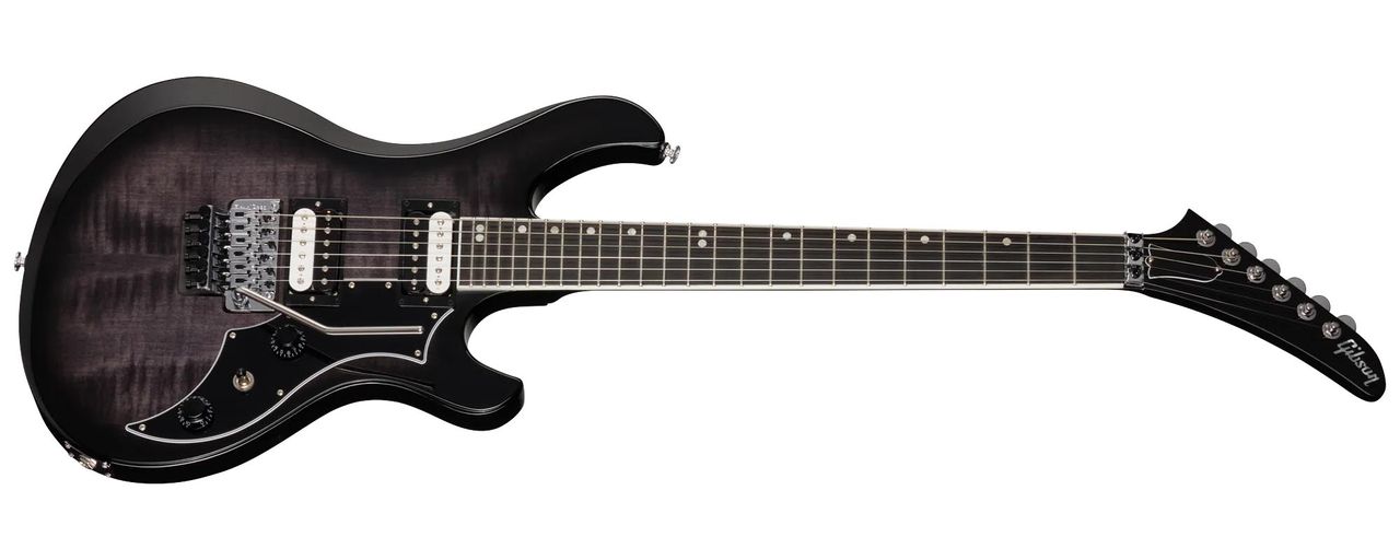 The Gibson Victory Floyd Rose was teased at NAMM and arrives in Iguana Burst, Deep Ocean Burst, and Translucent Ebony Burst finishes.