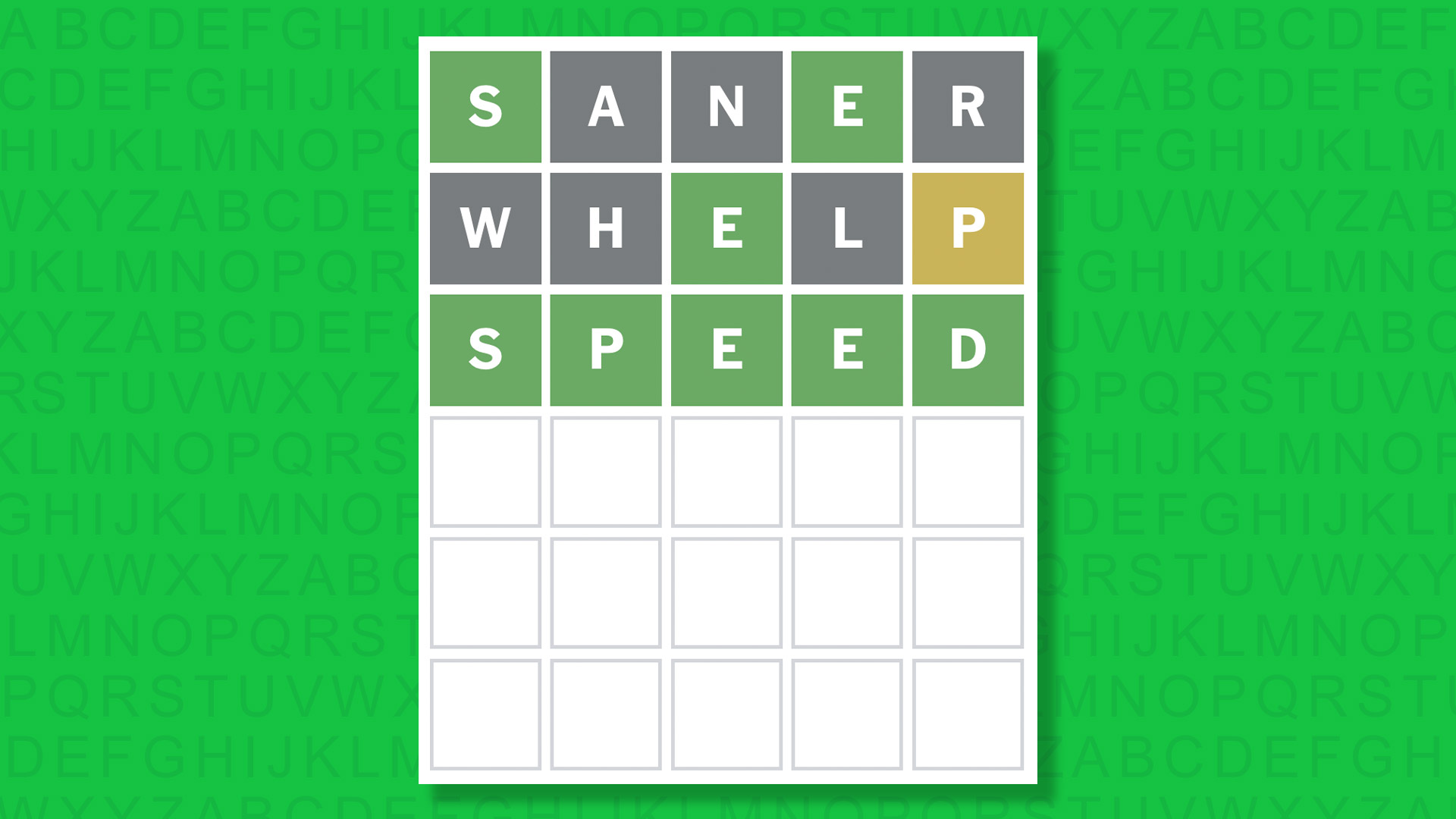 NYT Wordle answer for game 1651 on a green background