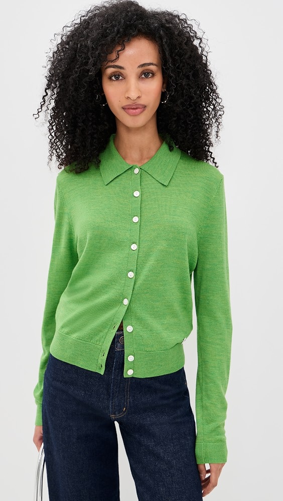 Ley Cardigan - Heather Green