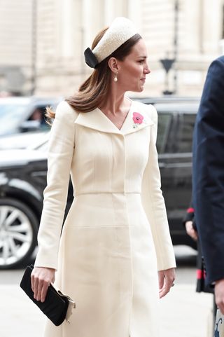 Kate recycled her Alexander McQueen coat dress for the occasion