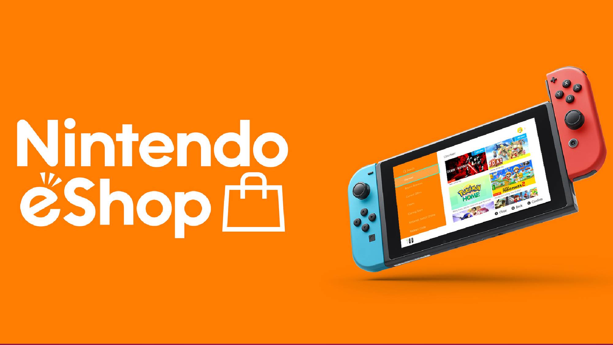 Nintendo Switch eshop splash screen