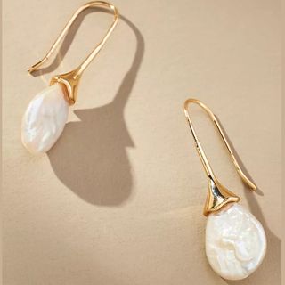 Anthropologie Pearl-Tipped Earrings