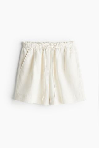 Linen-Blend Pull-On Shorts