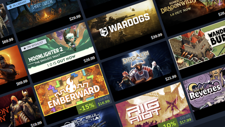 Steam calendar four by three grid of multiple games