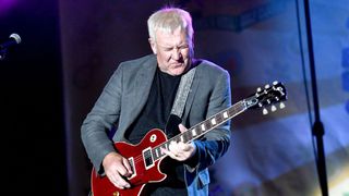 Rock and Roll Hall of Fame member Alex Lifeson, founding member of the classic rock band Rush, performs onstage during the Medlock Krieger All Star Concert benefiting St. Jude Children's Research Hospital at Saddle Rock Ranch on October 28, 2018 in Malibu, California