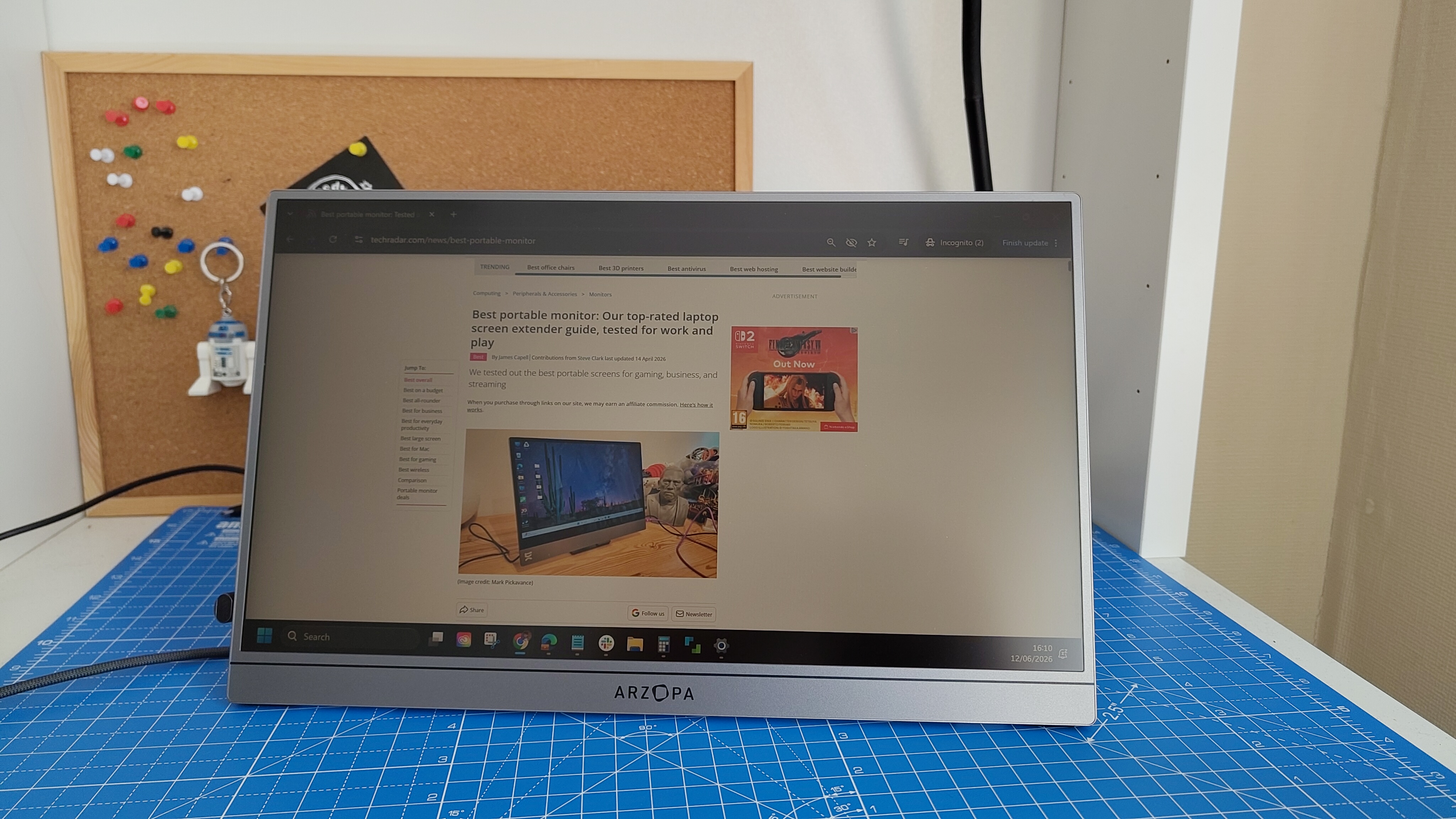 The Arzopa Z3FC during our tests