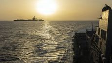 The USS Abraham Lincoln seen during its deployment in the Strait of Hormuz in the summer of 2026