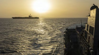 The USS Abraham Lincoln seen during its deployment in the Strait of Hormuz in the summer of 2026