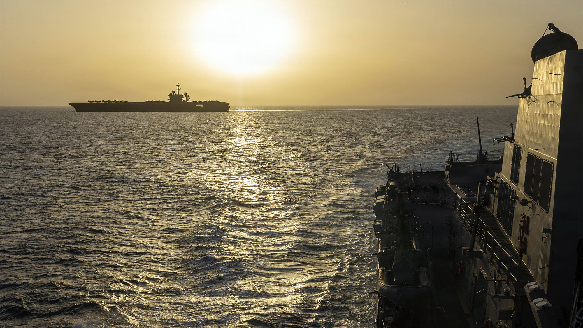 The USS Abraham Lincoln seen during its deployment in the Strait of Hormuz in the summer of 2026