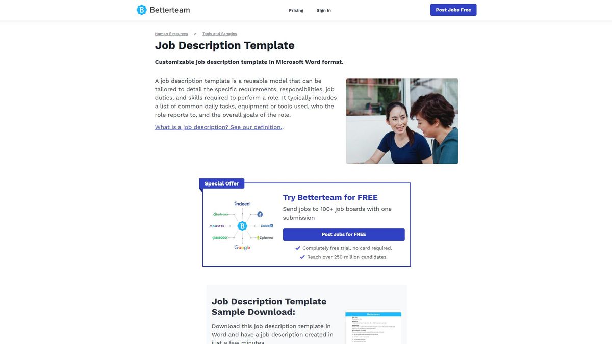 "Help wanted to write a job listing" 33 resources to find job