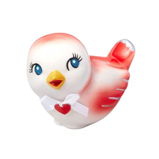 Red ceramic bird for Valentine's Day