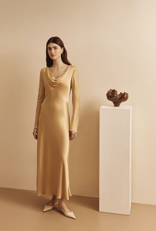 Emily Satin Maxi Dress