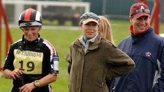 Princess Anne with Zara Tindall and Peter Phillips