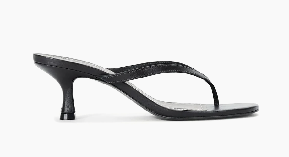 Staud, Freja 60MM Leather Kitten-Heel Sandals