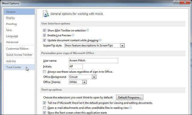 how to remove protected view microsoft word