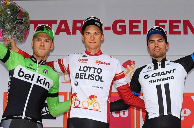 Overall podium at the Eneco Tour