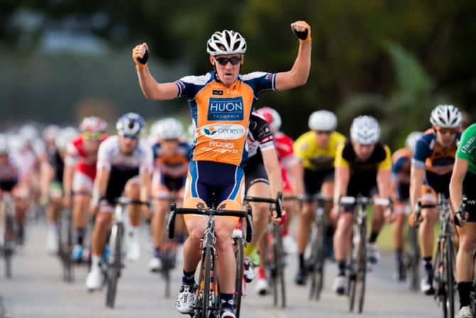 Anthony Giacoppo (Huon Salmon-Genesys Wealth Advisers) claims his first NRS victory for 2013 on Stage 2 at Battle on the Border