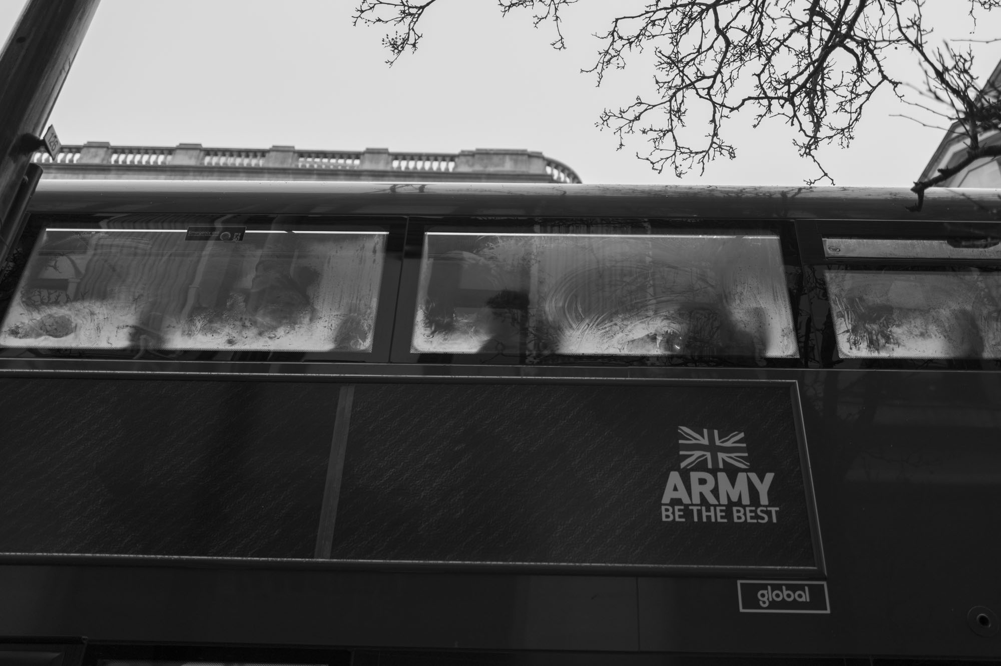 Leica Q3 Monochrom sample gallery: bus windows misted up