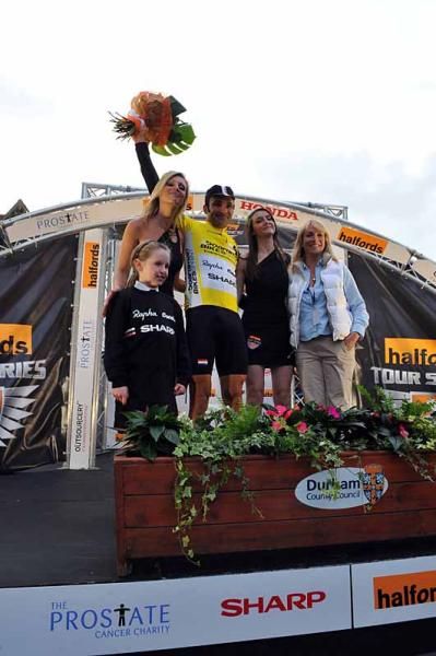 Krisitan House (Rapha-Condor-Sharp) leads the sprint competition.