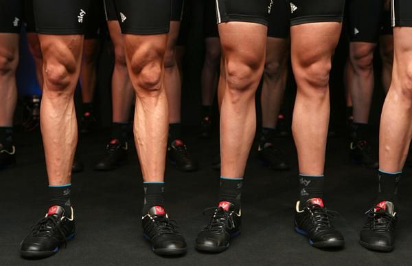 The powerful legs of Team Sky