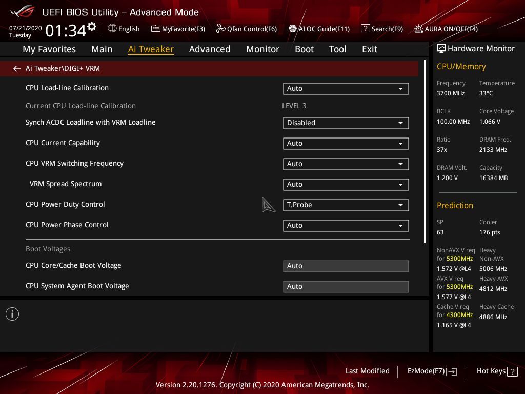 Asus ROG Strix Z490-E BIOS