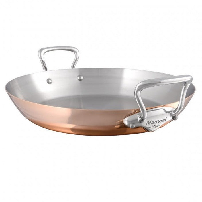 Mauviel M'150 S Copper Paella Pan With Cast Stainless Steel Handle, 13.8-In | Wayfair