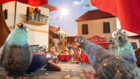 Images from an animated advert for Canva