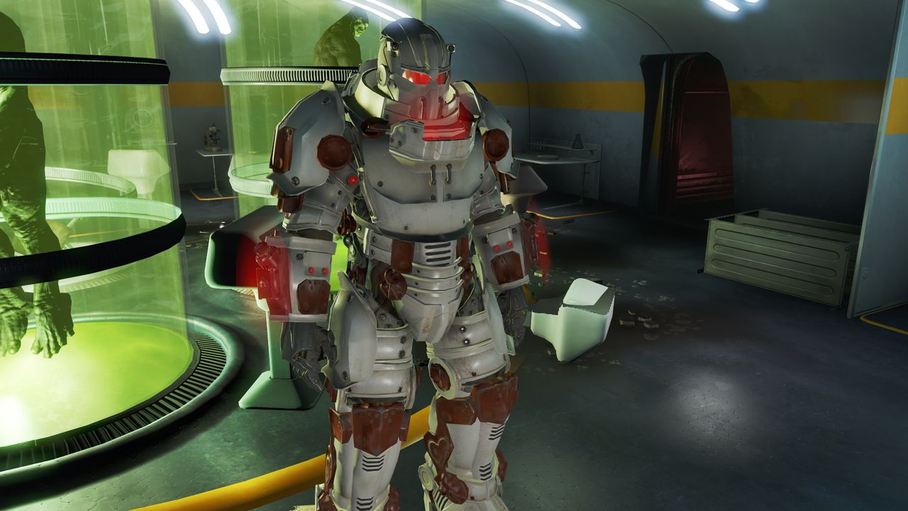 white synth power armor mod for Fallout 4