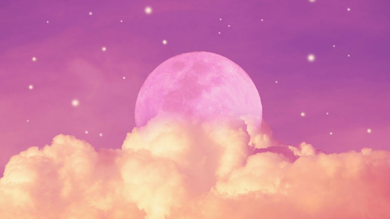 New Moon September 2022: Pink Moon behind clouds